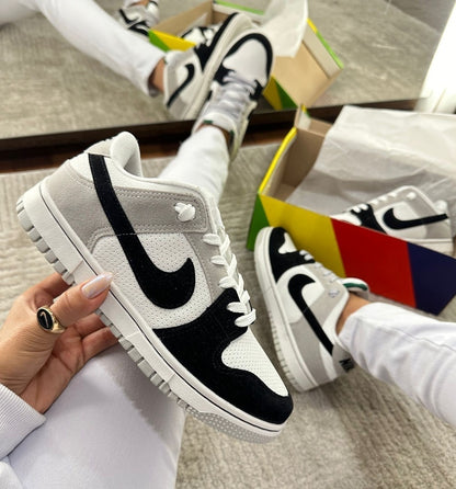 Tênis Nike Dunk Low Camurça Cinza e Preto