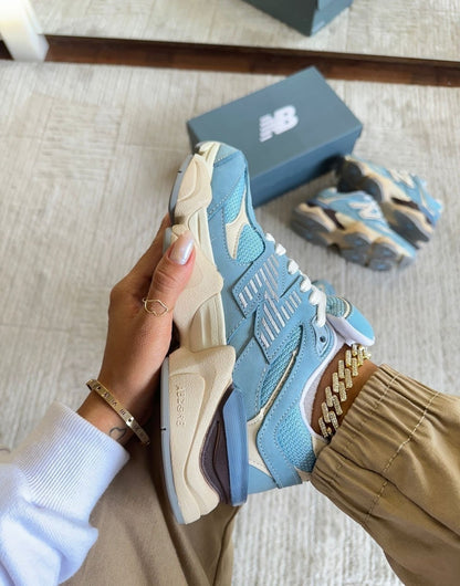 Tênis New Balance 9060 Azul Couro 100% Legítimo