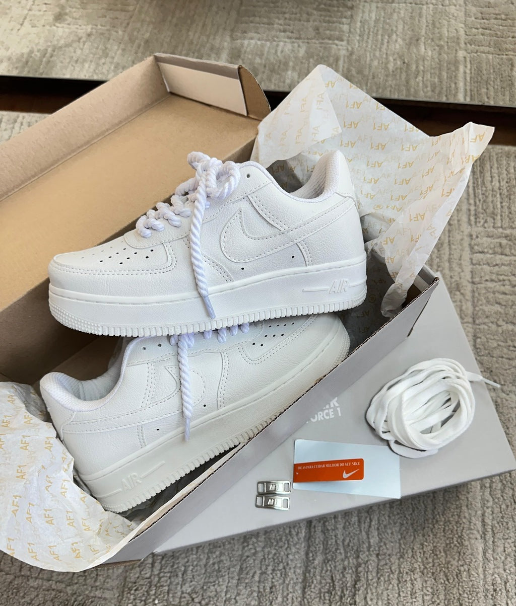 Tênis Nike Air Force Branco Cordão Luxo