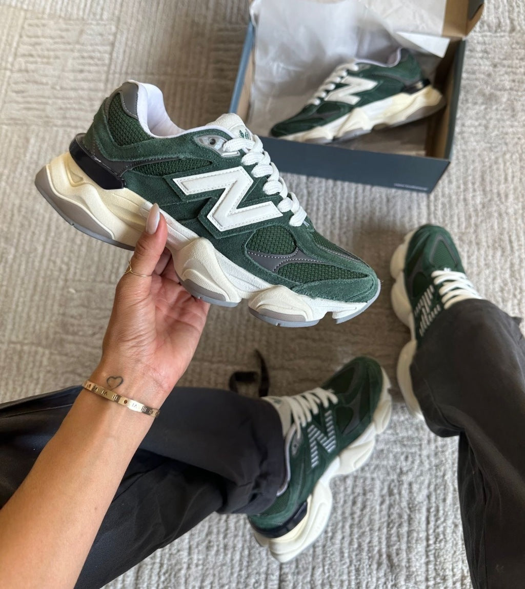 Tênis New Balance 9060 Verde Musgo Couro 100% Legítimo