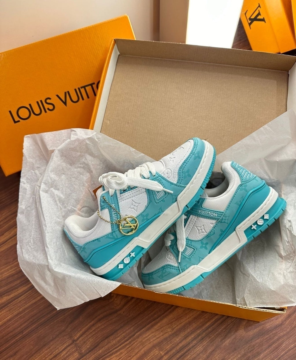 Tênis LV Azul Bebê Trainer Prime