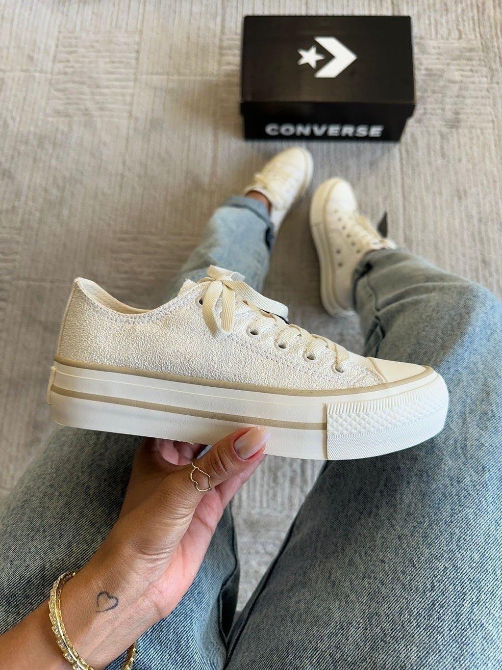 Tênis All Star Shine Prata Plataforma