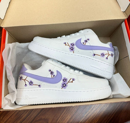 Tênis Nike Air Force Branco Flowers