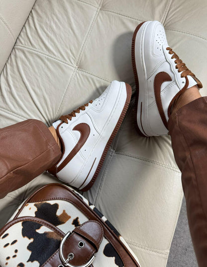 Tênis Nike Air Force White Coffee Premium