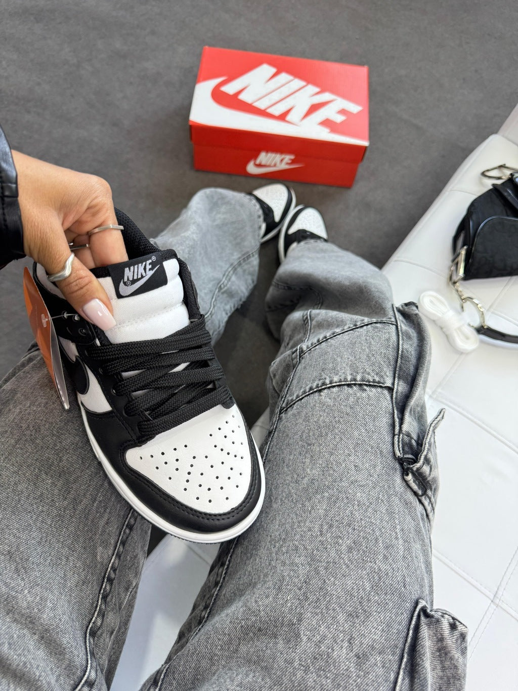 Tênis Nike Dunk Low Panda Couro Vegano