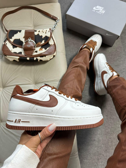 Tênis Nike Air Force White Coffee Premium