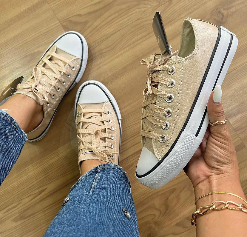 Tênis All Star Converse Glow Amêndoa