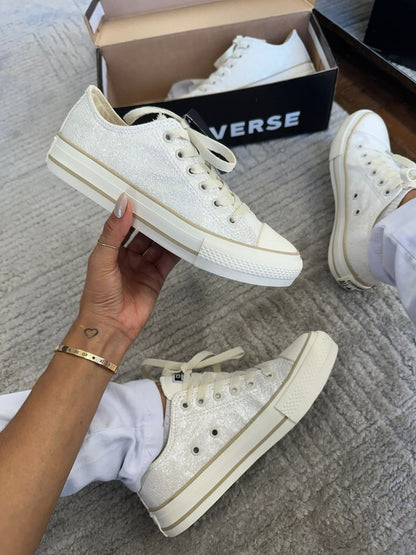 Tênis All Star Shine Prata Prime