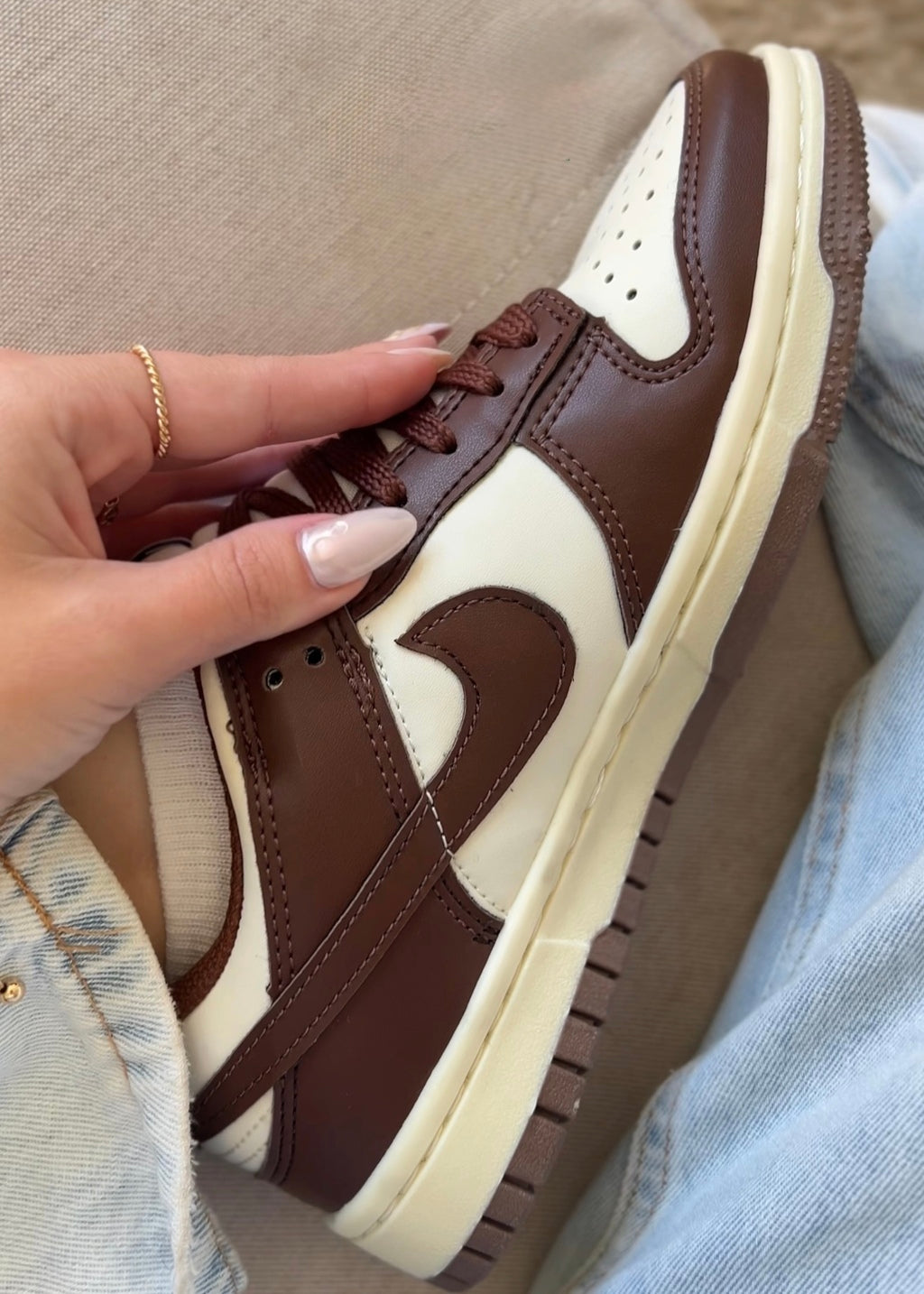 Tênis Nike Dunk Low Cacau Couro