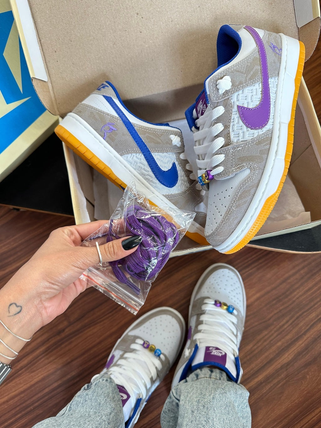 Tênis Nike Dunk Low Azul Rayssa Leal