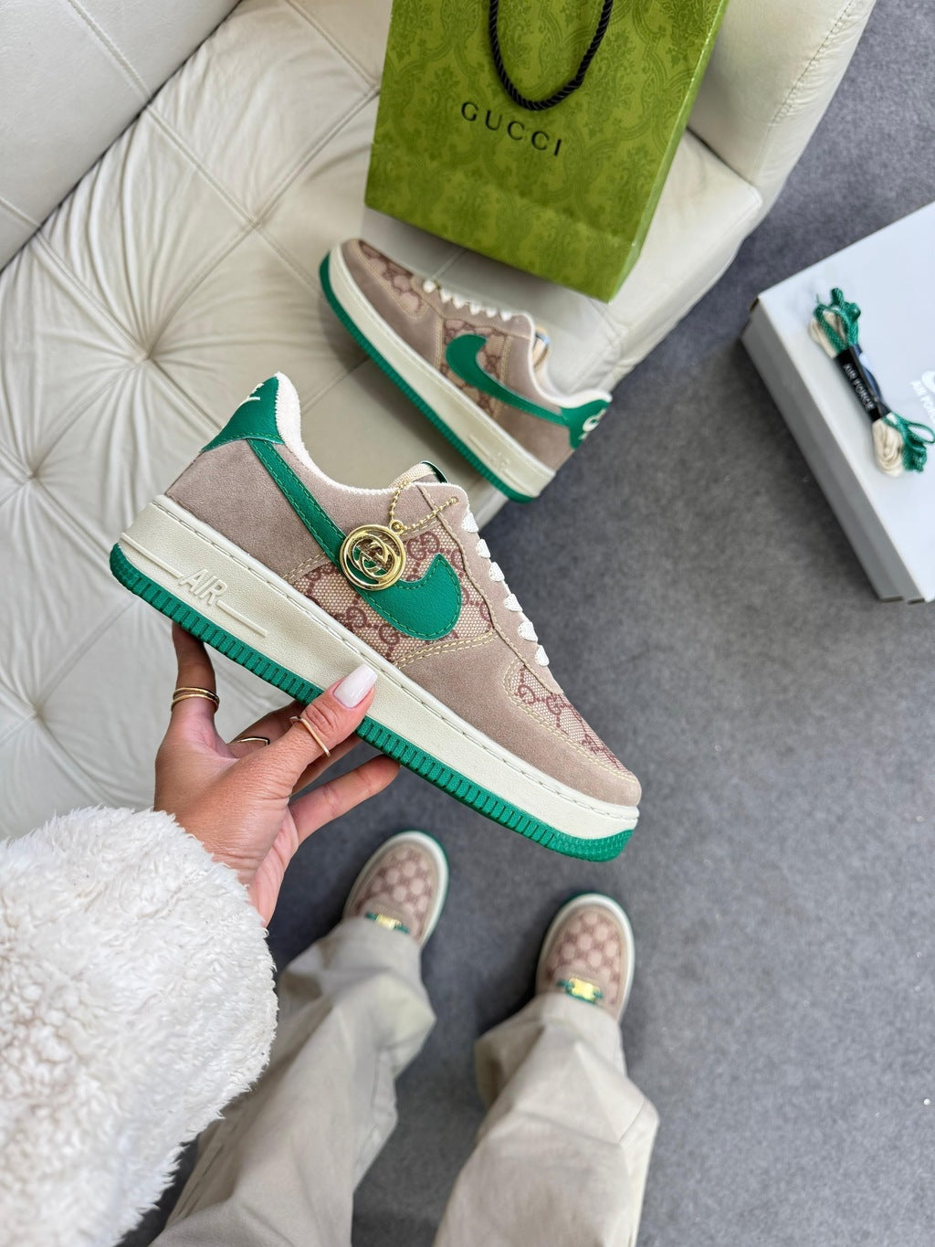 Tênis Nike Air Force Gucci Premium
