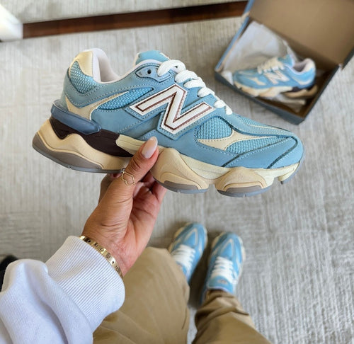 Tênis New Balance 9060 Azul Couro 100% Legítimo