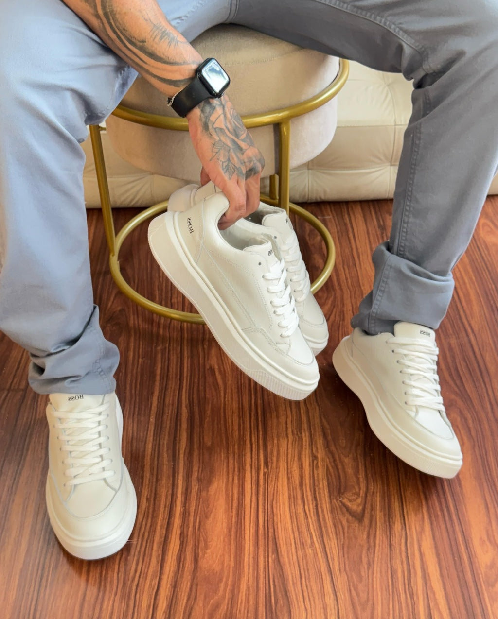 Tênis Hugo Boss Casual Branco Prime