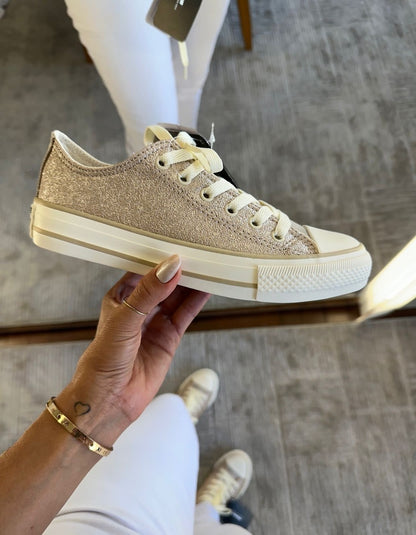 Tênis All Star Shine Ouro Prime