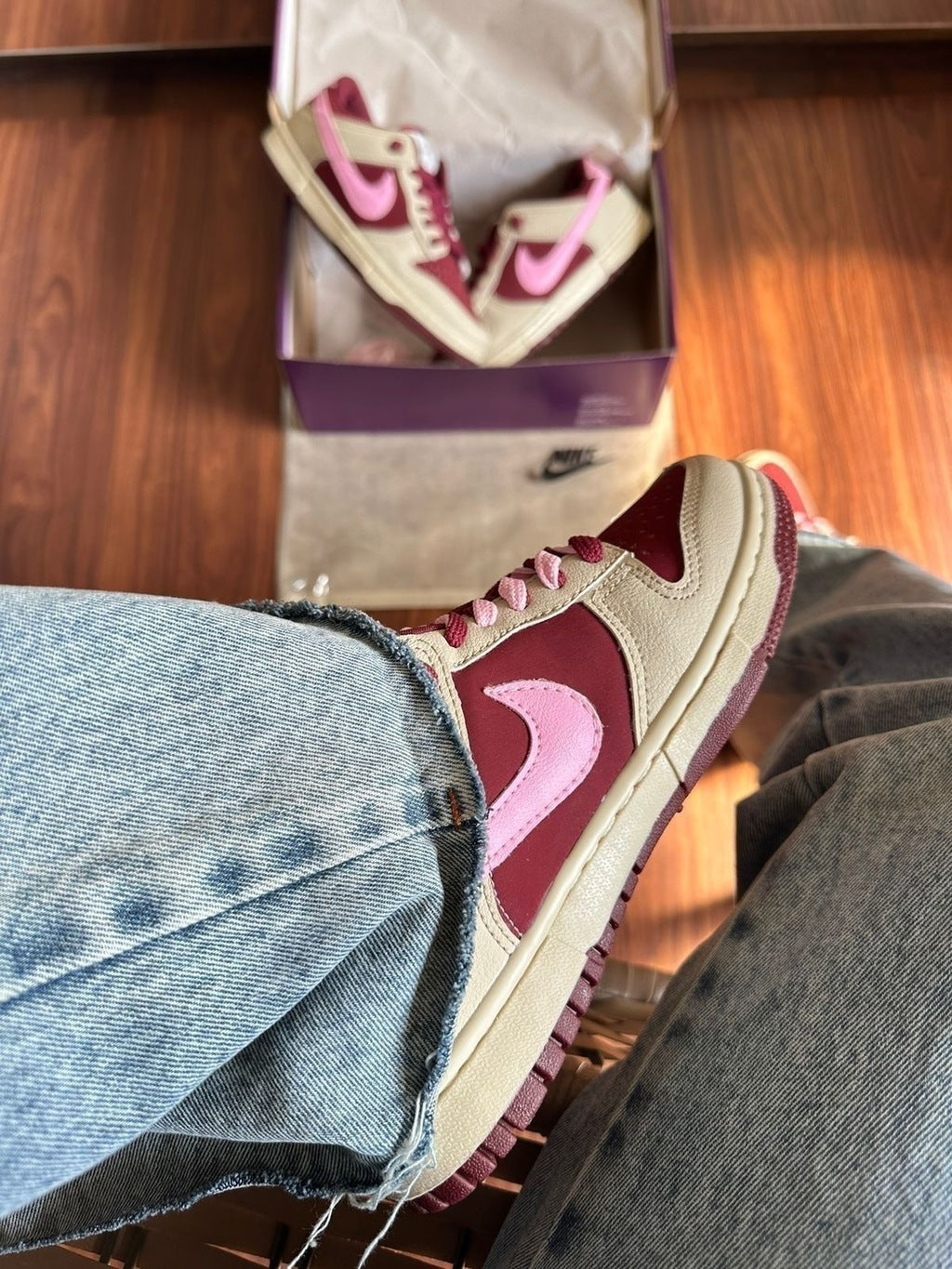 Tênis Nike Dunk Low Nude Marsala
