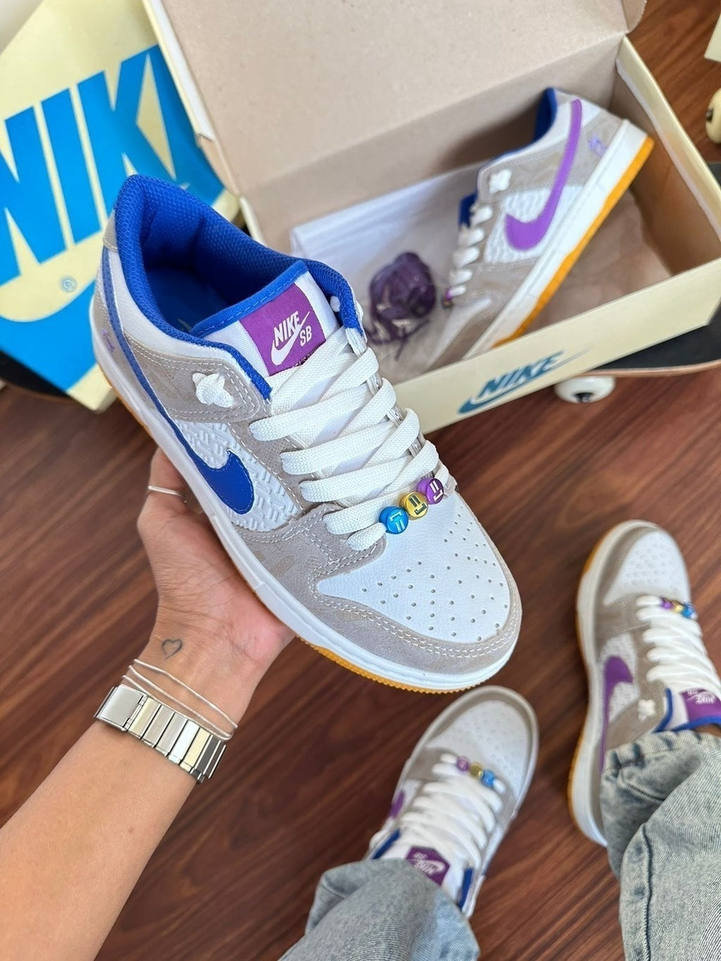 Tênis Nike Dunk Low Azul Rayssa Leal