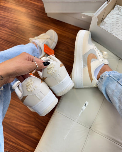 Tênis Nike Air Force Bege Cinza Prime