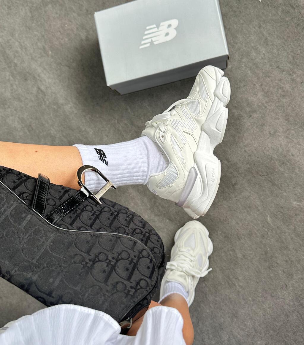 Tênis New Balance 9060 Branco Couro 100% Legítimo