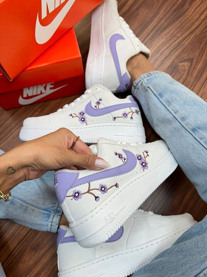 Tênis Nike Air Force Branco Flowers